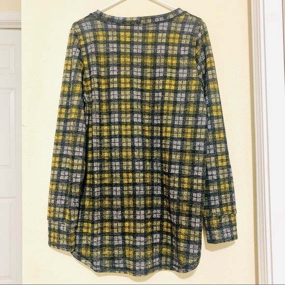 ELLIOTT & VINE Plaid checked long sleeves shirt women’s size 1X - Picture 6 of 9